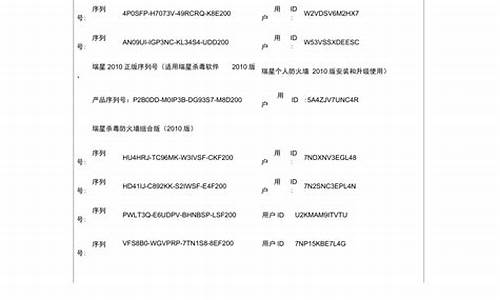 瑞星序列号查询_瑞星序列号的问题